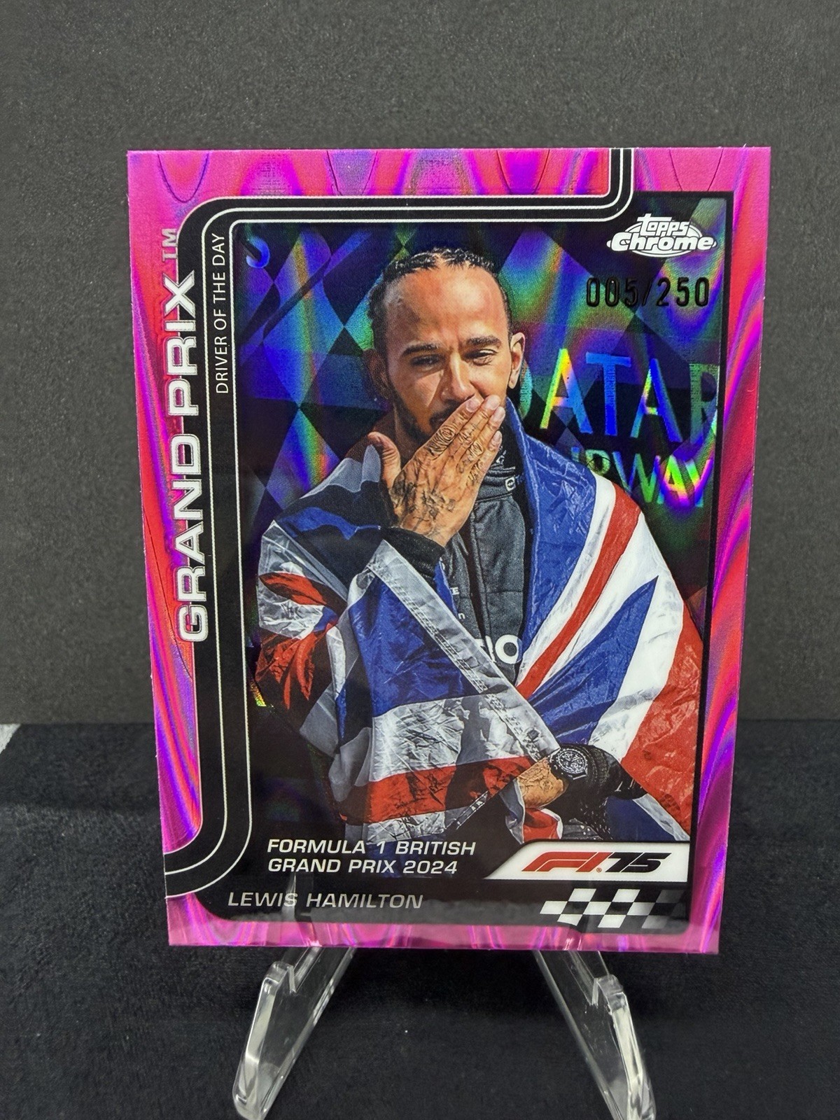 2025 Topps Chrome Formula 1 #133 Lewis Hamilton Pink RayWave Refractor #/250
