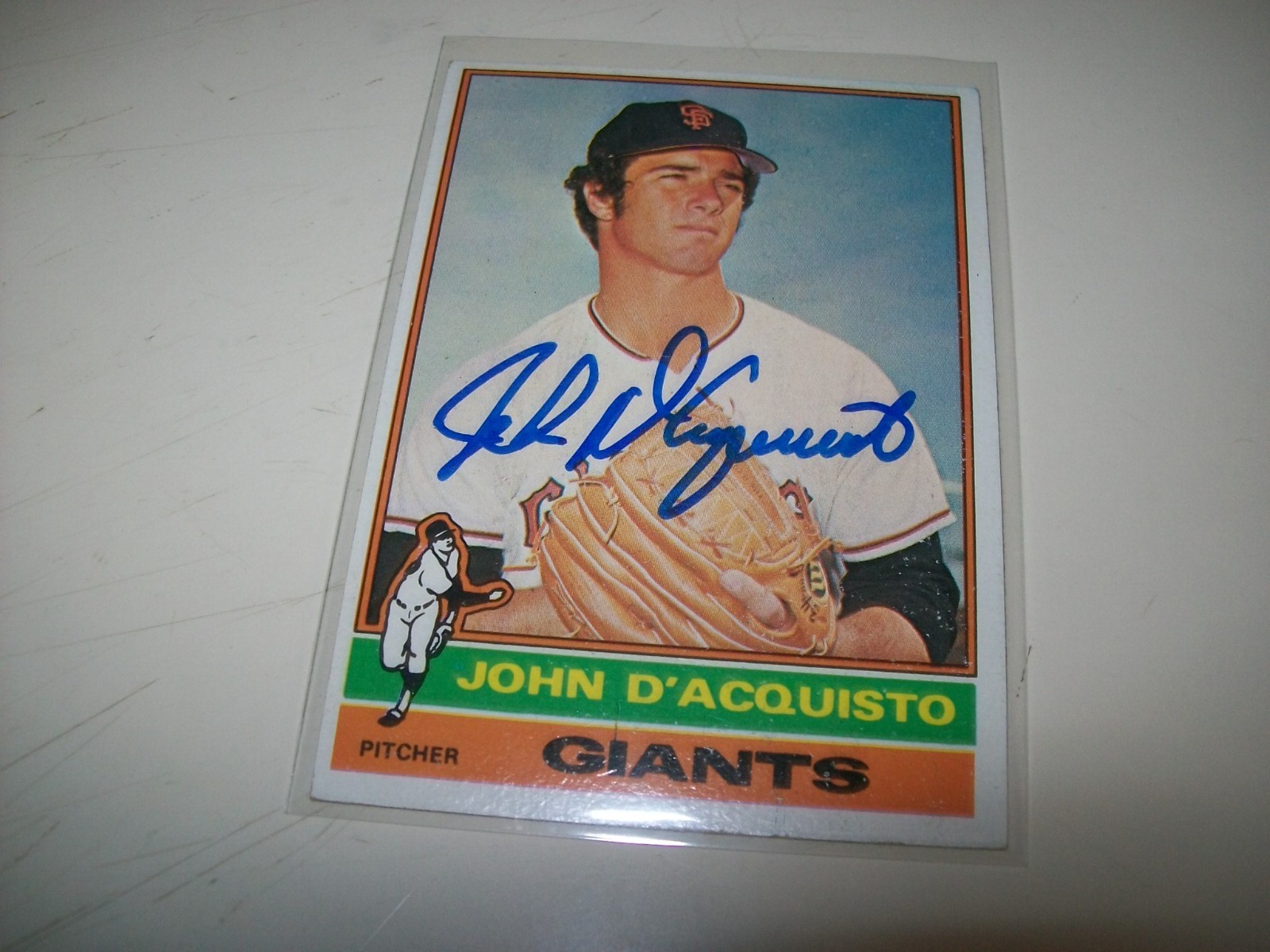 1976 TOPPS JOHN D’ACQUISTO AUTOGRAPH SIGNED AUTO #628 SAN FRANCISCO GIANTS