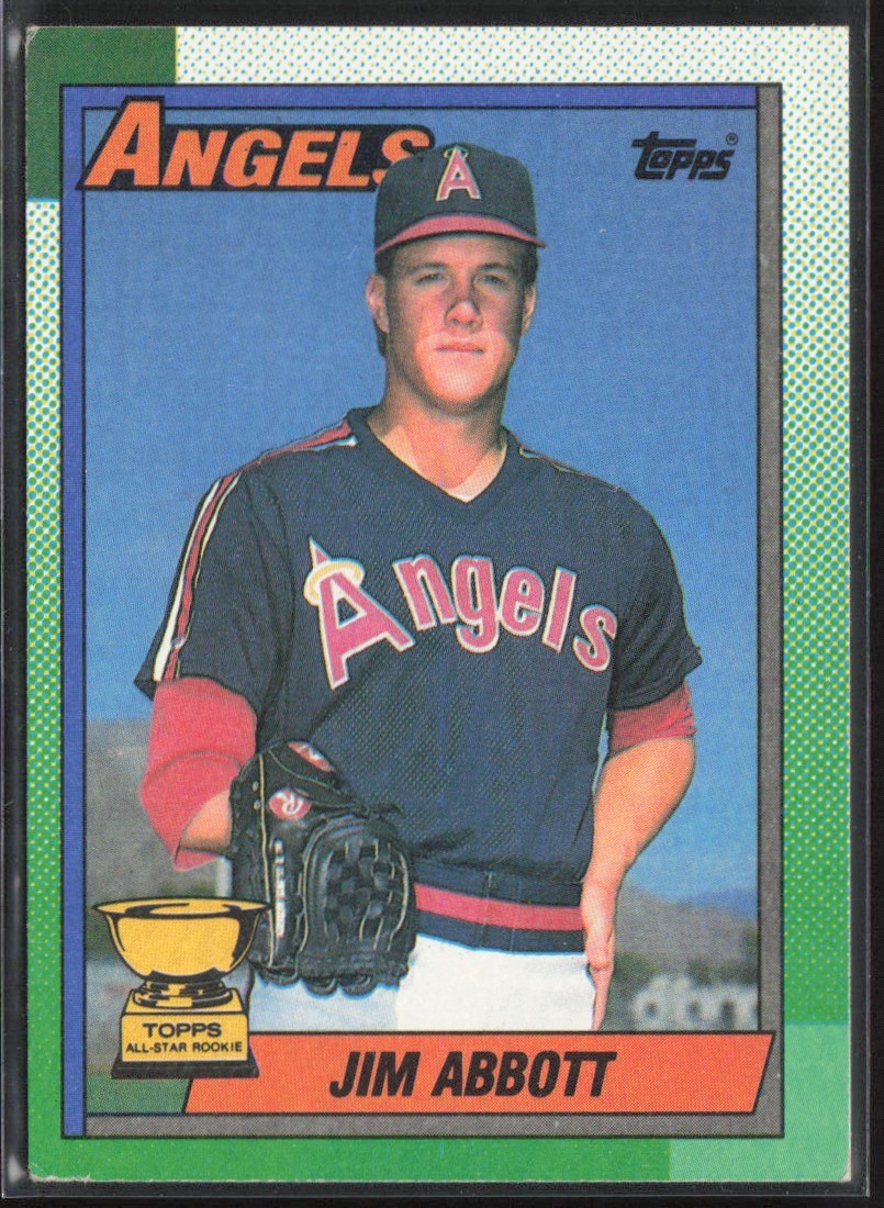 1990 Topps Jim Abbott California Angels #675