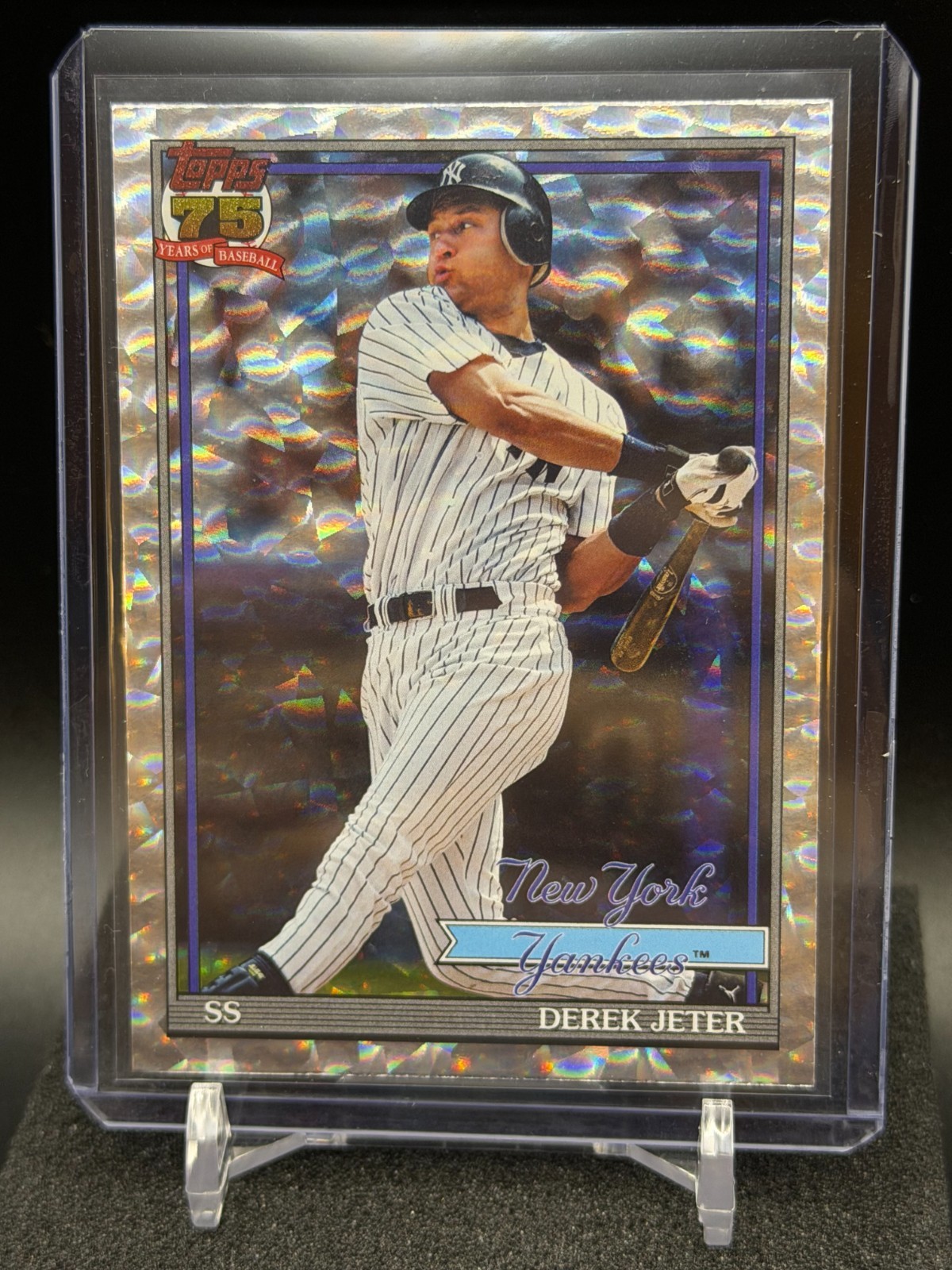 Derek Jeter 2026 Topps 1991 Silver Crackleboard Foil #T91-30 – Yankees