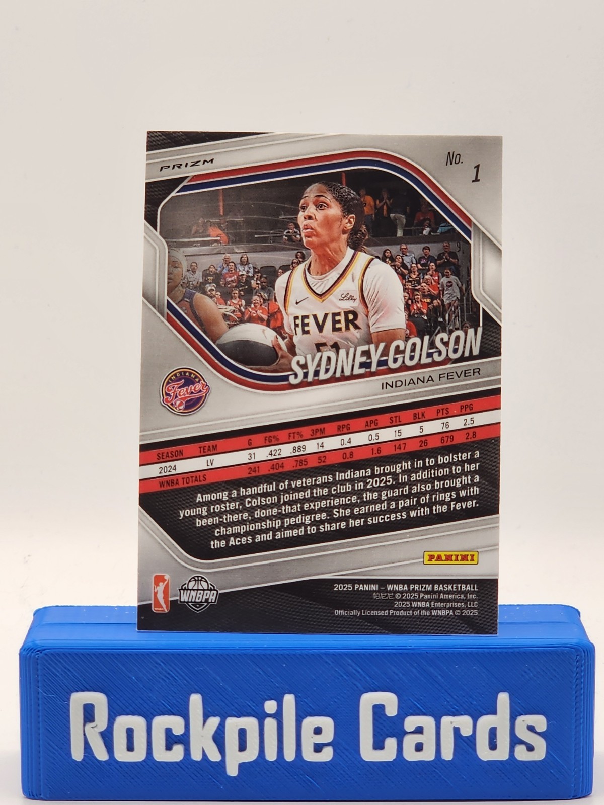 2025 Panini Prizm WNBA – Sydney Colson #1 WNBA Logo Silver Prizm