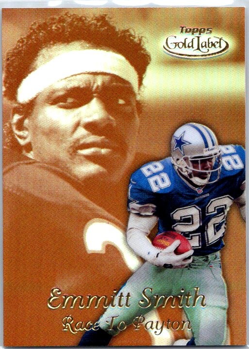 1999 Topps Gold Label Race to peyton gold-Emmitt Smith #R6 Dallas Cowboys