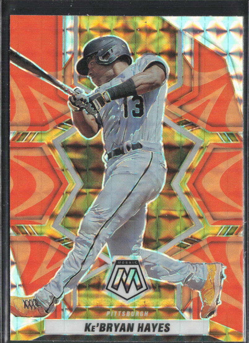 2022 Panini Mosaic #43 Ke’Bryan Hayes Reactive Orange Mosaic Prizm Pirates