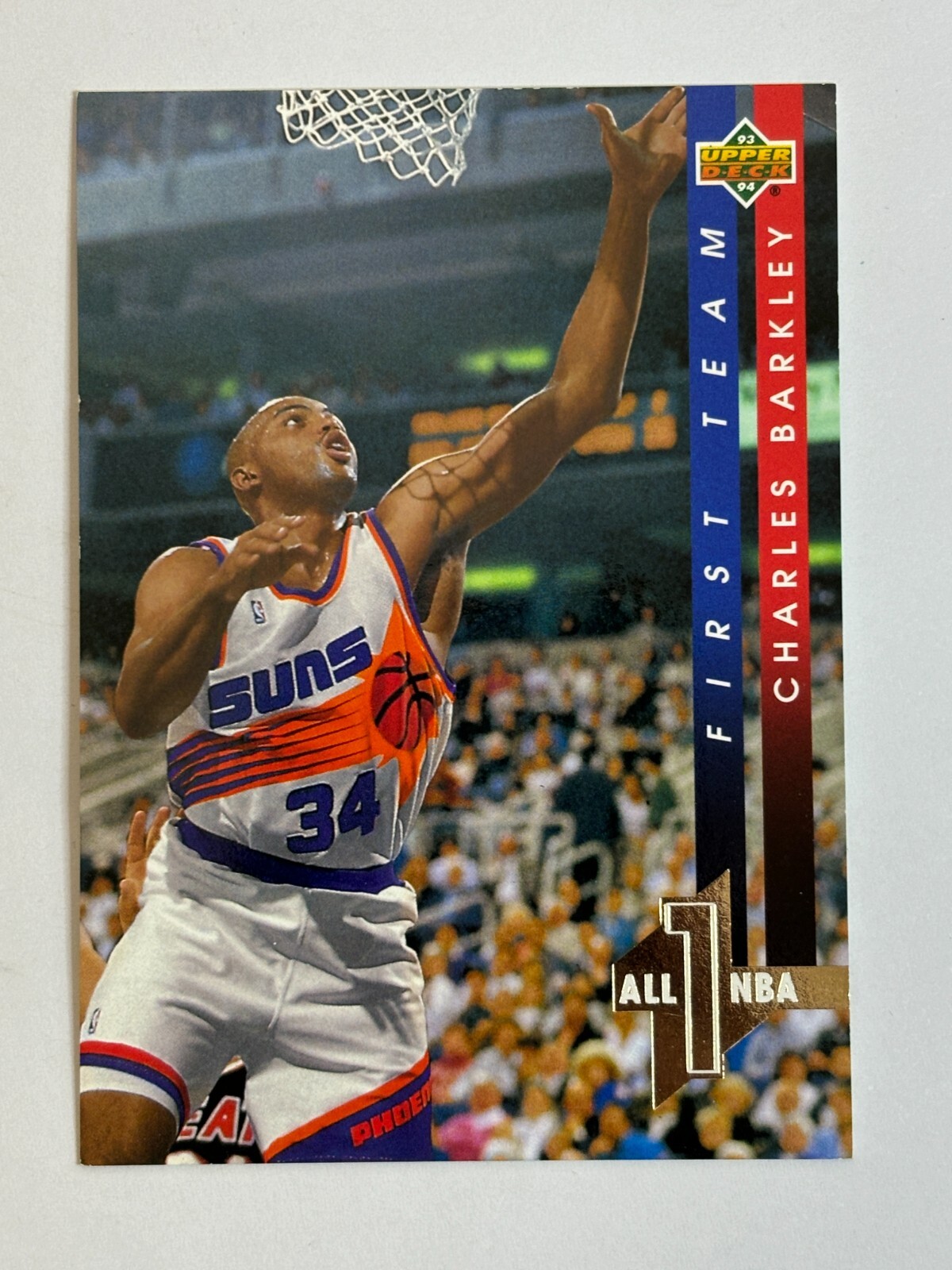 🏀 1993-94 Upper Deck Basketball All NBA Team Insert #AN1 Charles BARKLEY 🏀