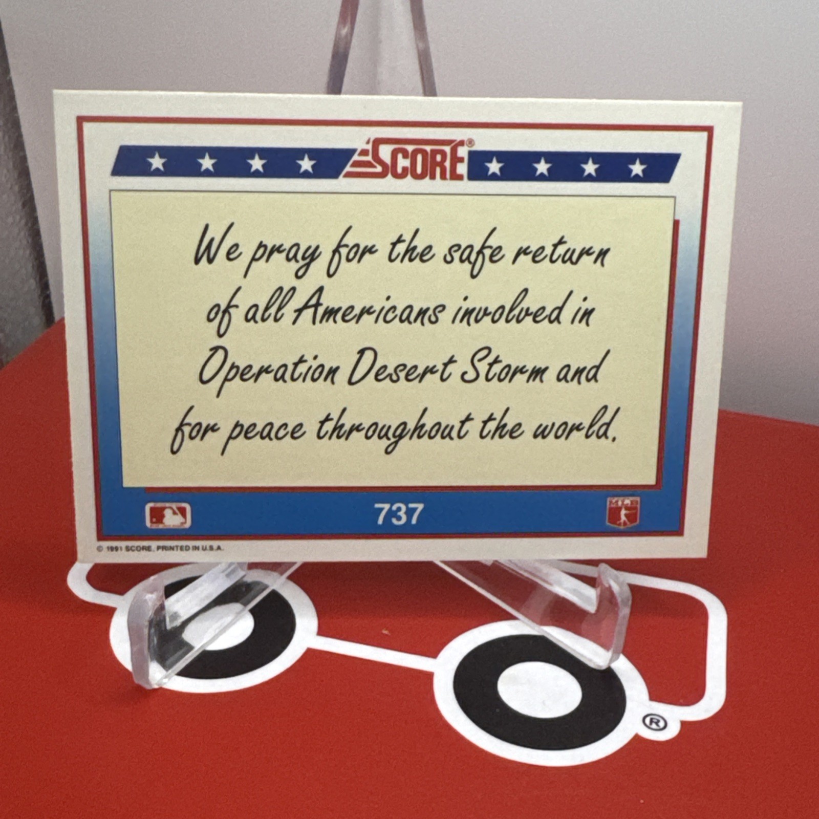 1991 Score #737 American Flag Baseball Card