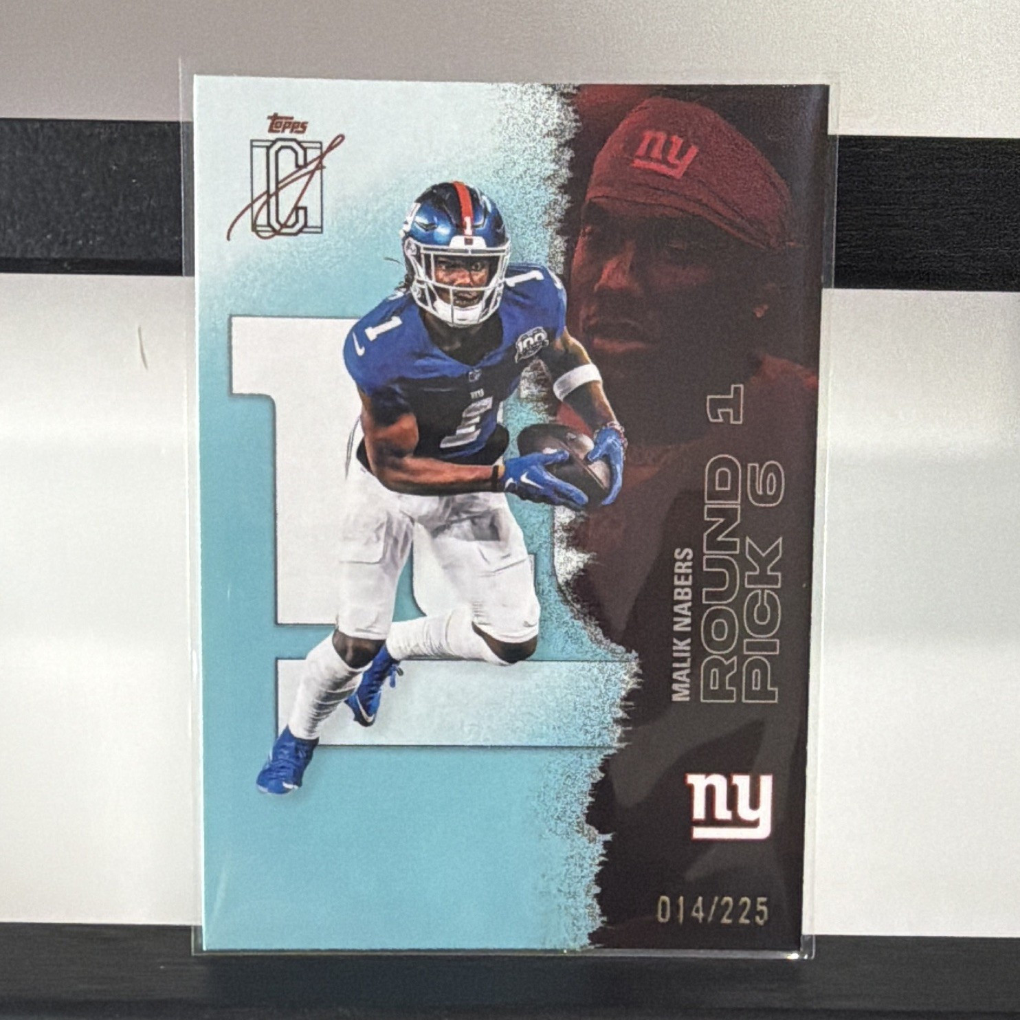 Topps Signature Class 2025 Malik Nabers Round 1 Pick 6 RC #40 Giants /225