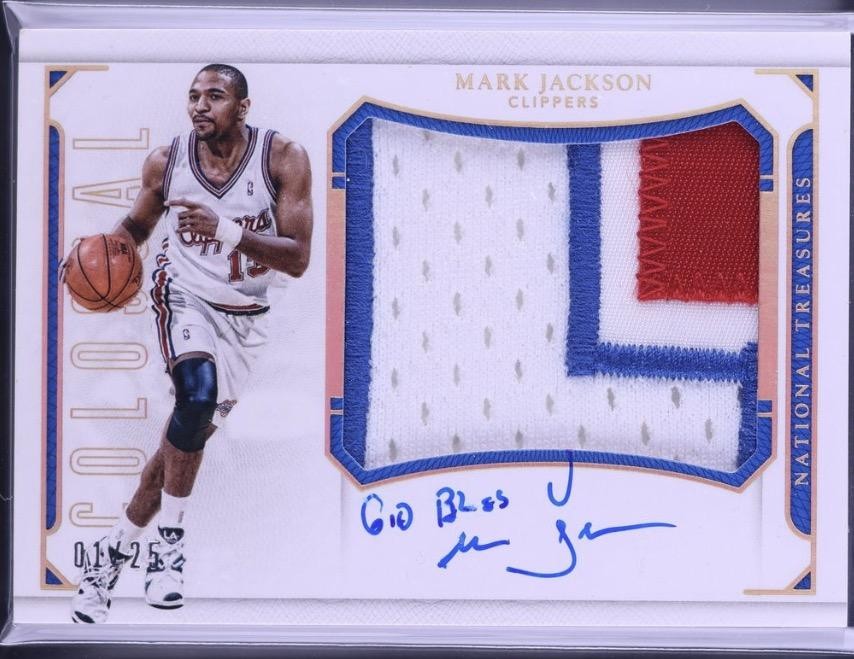 2015-16 Panini National Treasures Mark Jackson Colossal Prime Patch Auto #/25