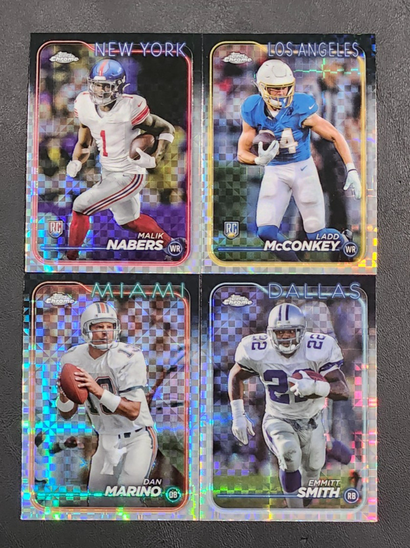 2024 Topps Chrome Football X-FRACTOR Refractors with Rookies You Pick the Card