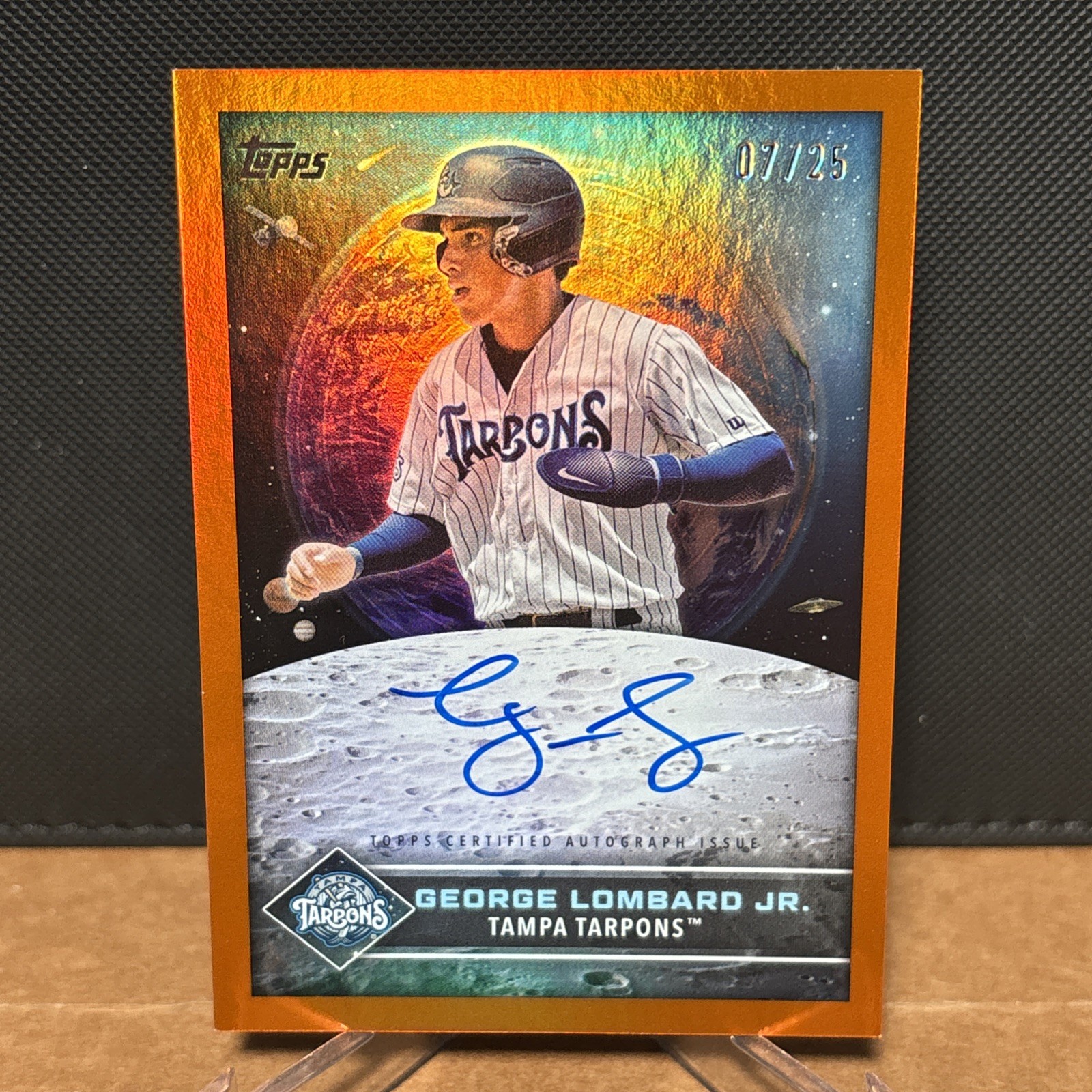 2024 Pro Debut George Lombard Jr. Future Cornerstones CASE HIT Auto Orange /25