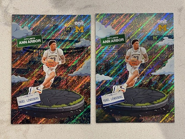(2x) YAXEL LENDEBORG 2025-26 ONIT Michigan Basketball CITY LIMITS Day & Night