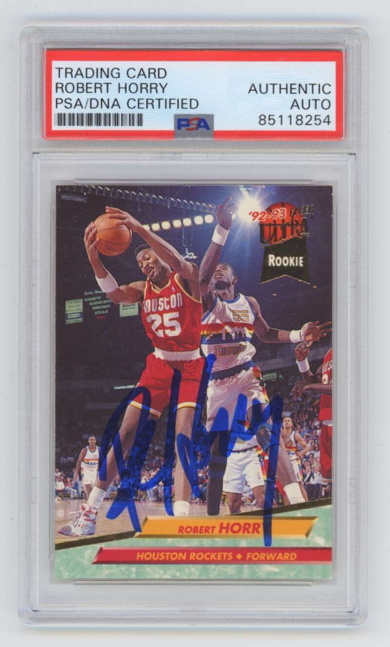Robert Horry 1992-93 Fleer Ultra #271 RC Signed Auto PSA DNA Authentic Rockets
