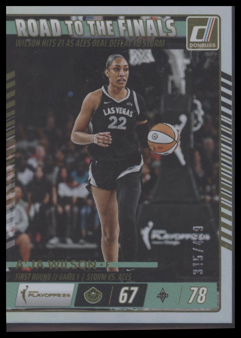 2025 Donruss WNBA #4 A’ja Wilson Road To The Finals First Round #/499