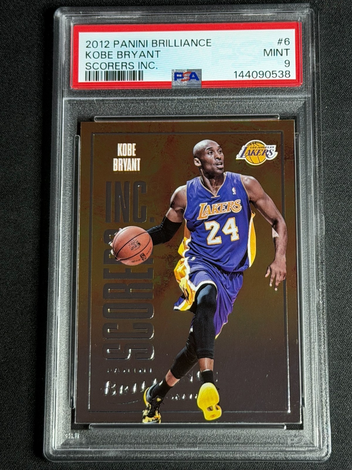 2012 Panini Brilliance Scorers Inc. Kobe Bryant #6 PSA 9 MINT Lakers INSERT RARE