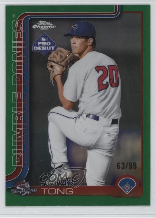 2025 Topps Pro Debut Chrome Green Refractor /99 Jonah Tong #PDC-183 1m6p