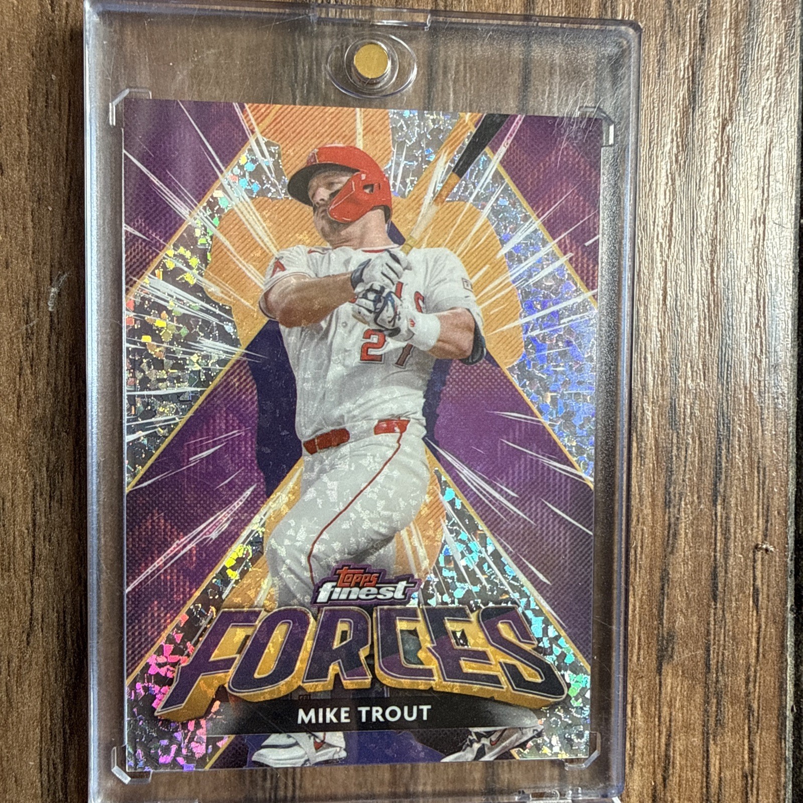 2026 Topps Finest Mike Trout Finest Forces Mini Diamond Case Hit SSP #FIF-5