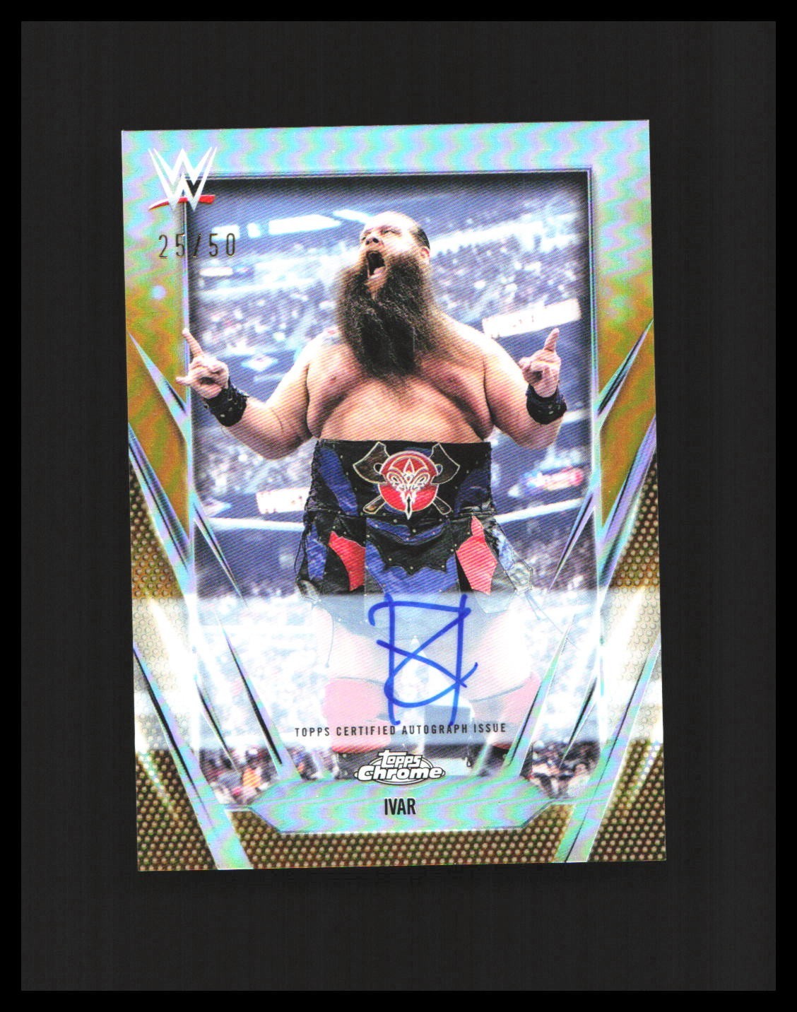 2026 Ivar Auto Topps Chrome WWE Gold Refractor #BCA-IVA RAW