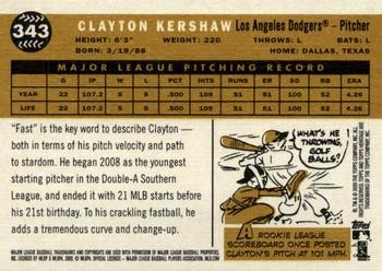 2009 Topps Heritage #343 Clayton Kershaw