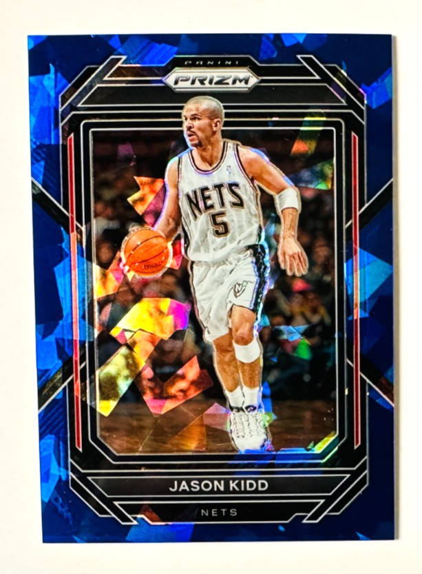 2022-23 Panini Prizm Jason Kidd BLUE Cracked Ice Prizm Card SP #/125 Nets Legend
