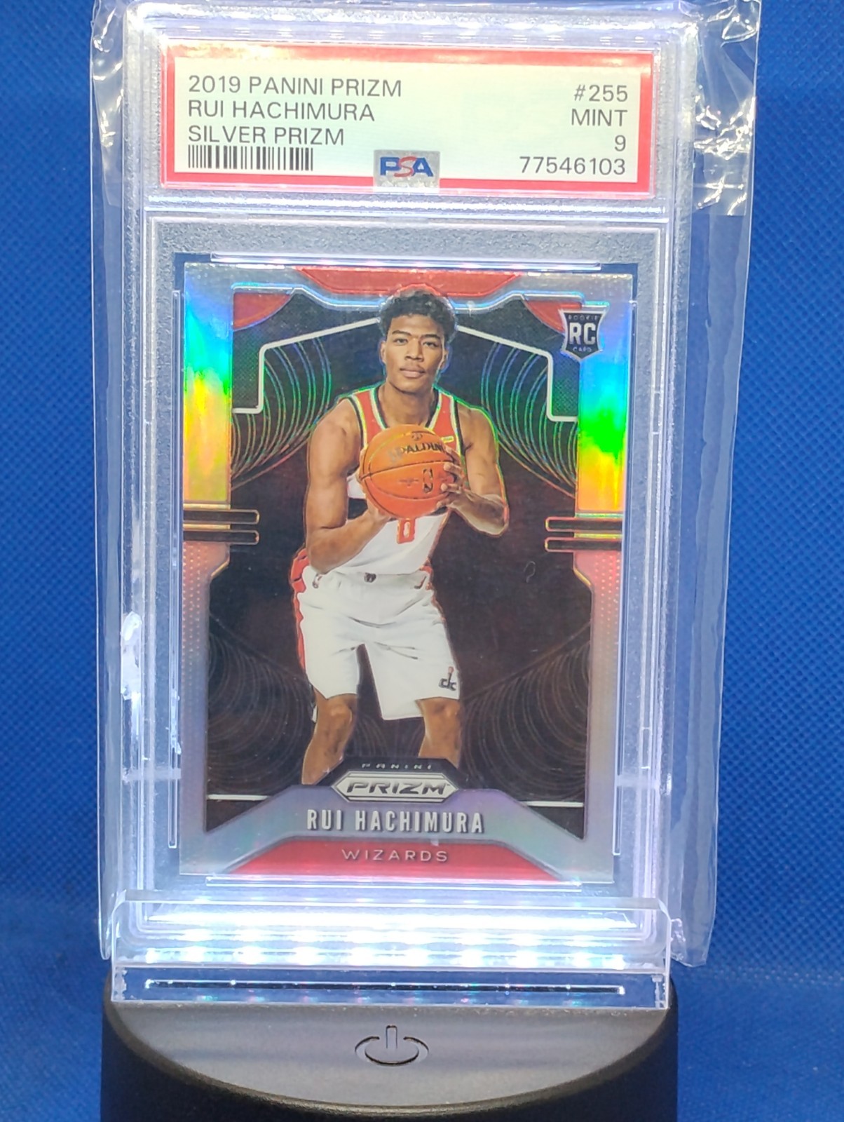 2019 PANINI PRIZM SILVER PRIZM #255 RUI HACHIMURA PSA 9