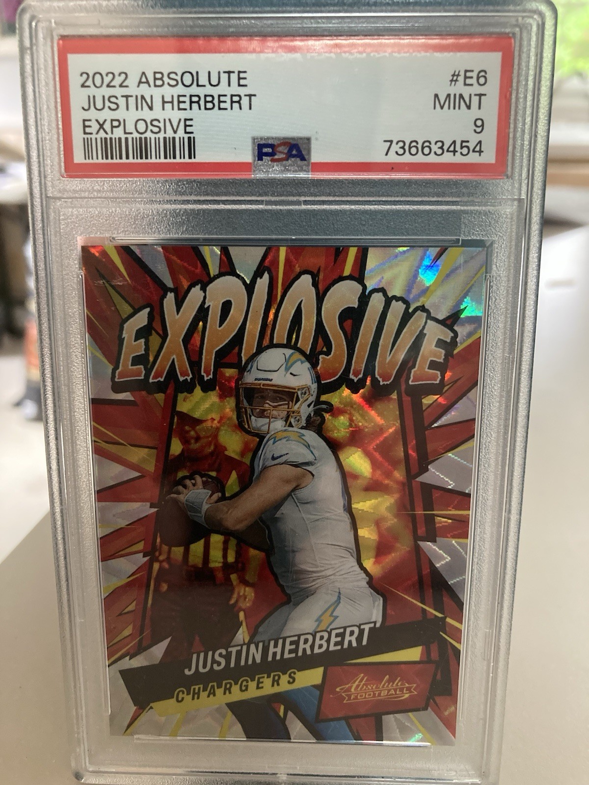 2022 Panini Absolute – Explosive Justin Herbert #E6