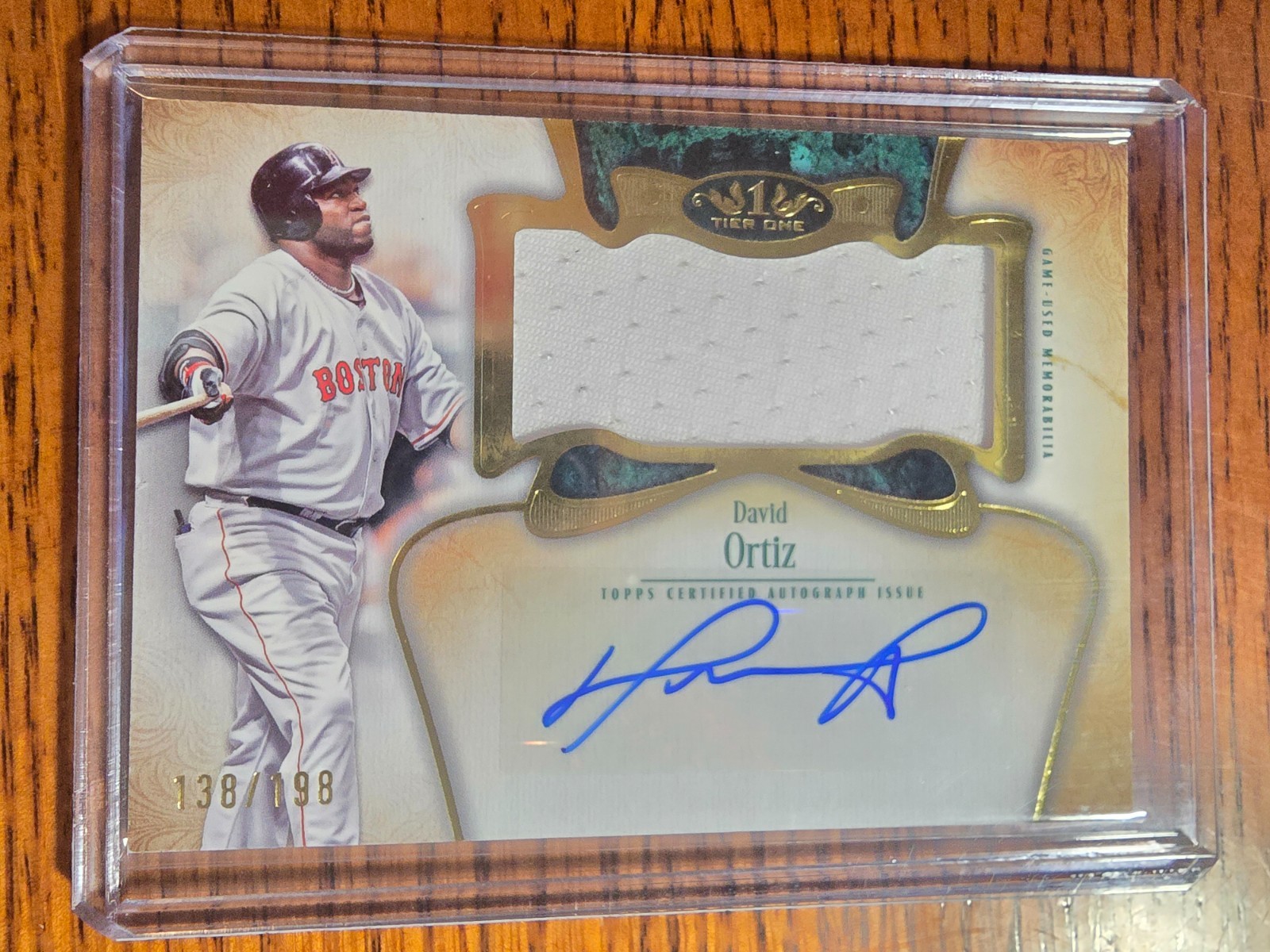 2026 Topps Tier One David Ortiz Red Sox Jumbo Auto Relic 138/198 #AT1JR-DO