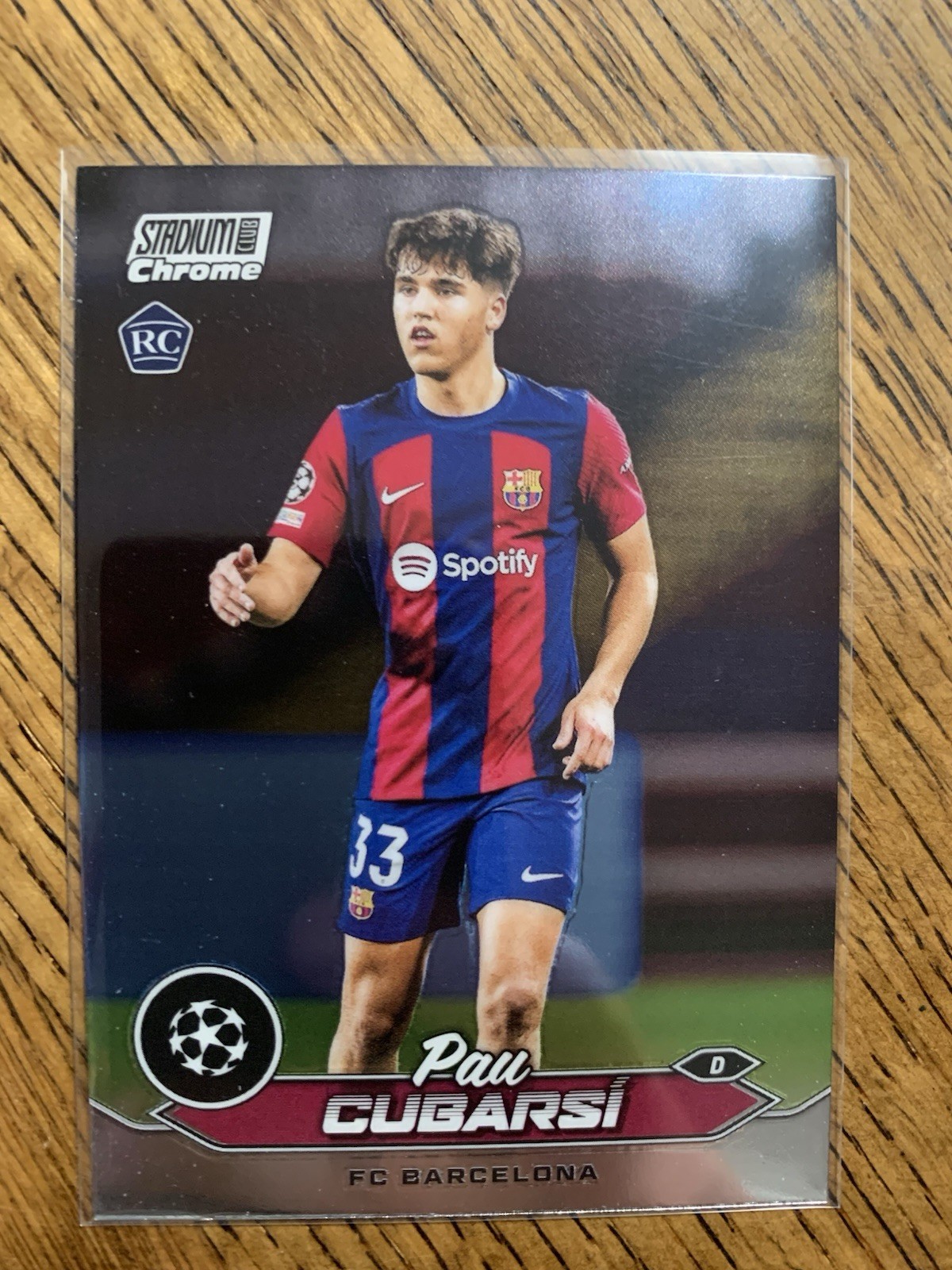 2023-24 Topps Stadium Club Chrome UEFA Pau Cubarsi RC #67 FC Barcelona