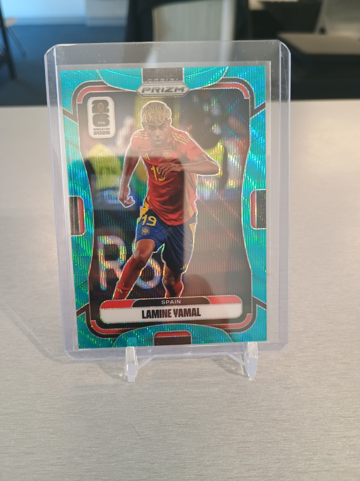 2026 Panini Prizm FIFA World CUP LAMINE YAMAL Teal WAVE PRIZM /99 SSP !!!!