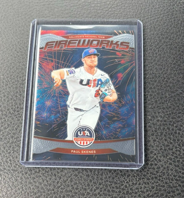 2026 Panini USA Baseball Stars & Stripes Prizm Paul Skenes Fireworks