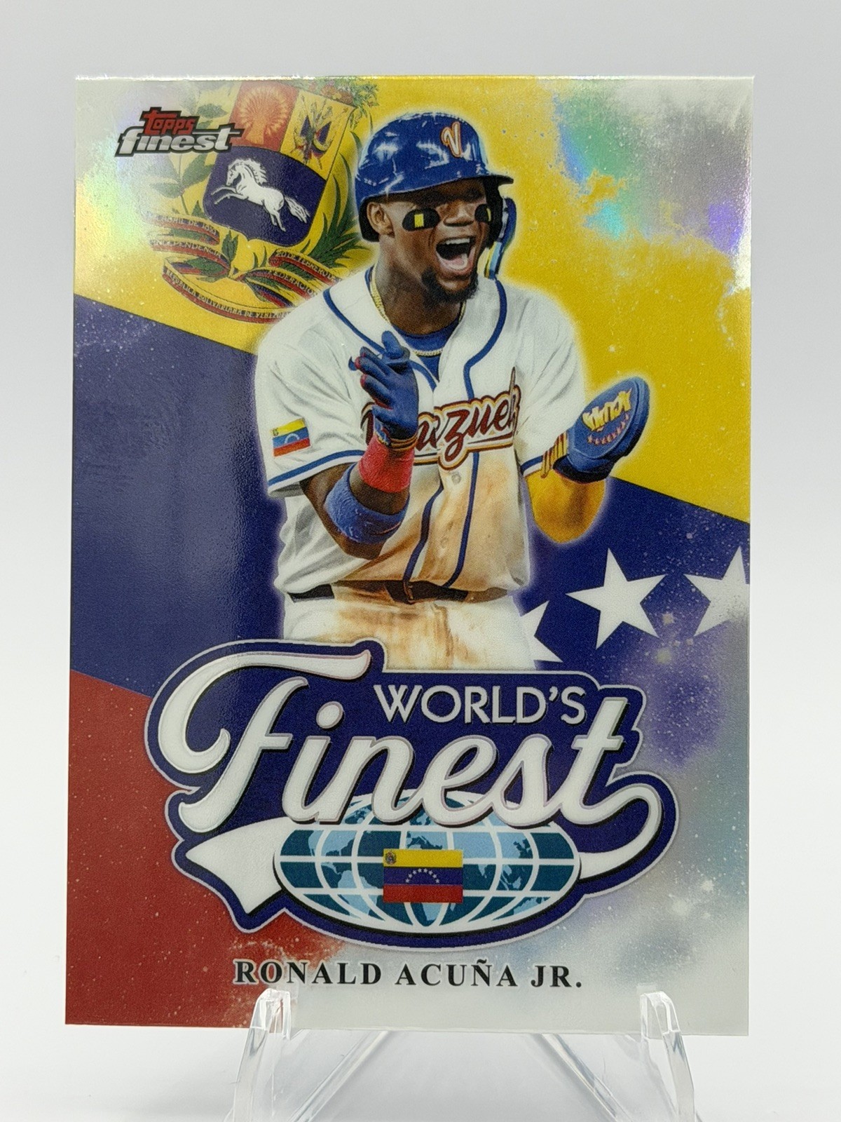 2026 Topps Finest Ronald Acuna World’s Finest Refractor #WF-27 Venezuela