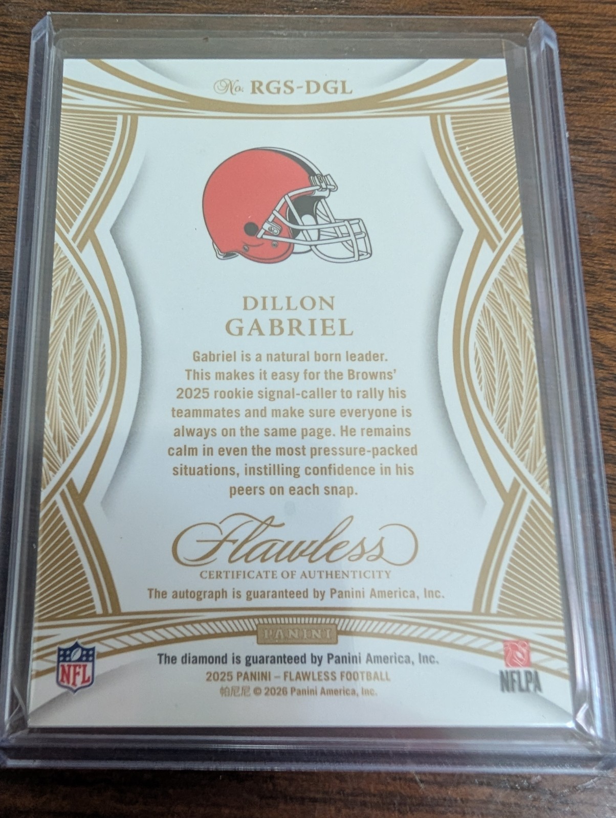 2025 Panini Flawless Dillon Gabriel Rookie Gems Signatures Diamond /10 RC