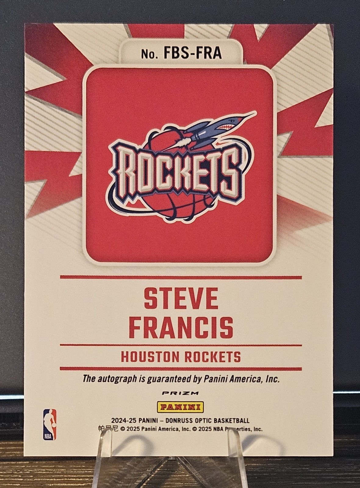 2024-25 Panini Donruss Optic – Fast Break Signatures -Steve Francis #FBS-FRA