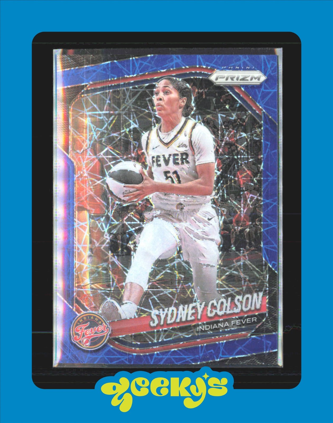 2025 Panini Prizm WNBA Sydney Colson Blue Velocity Prizm #1 Indiana Fever