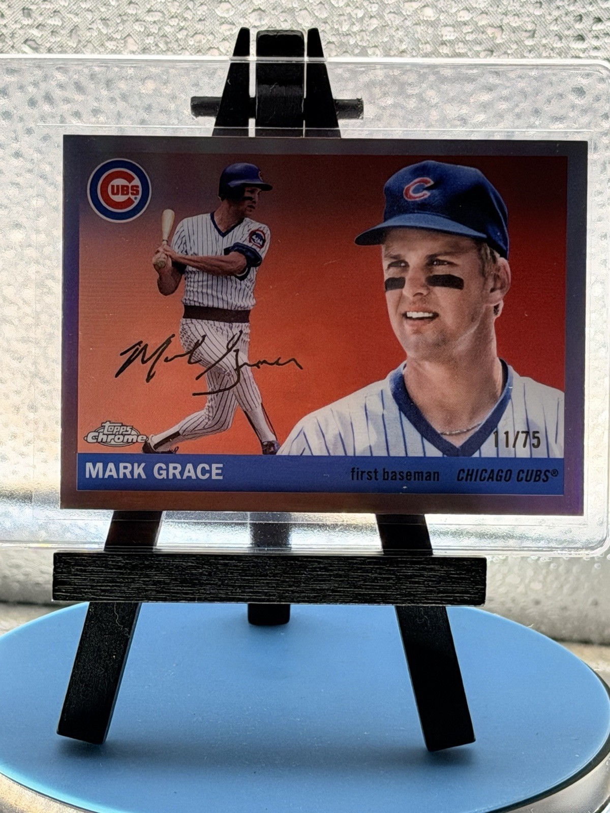 2025 Topps Chrome Platinum – Mark Grace CHC – Rose Gold Refractor #/75 Cubs