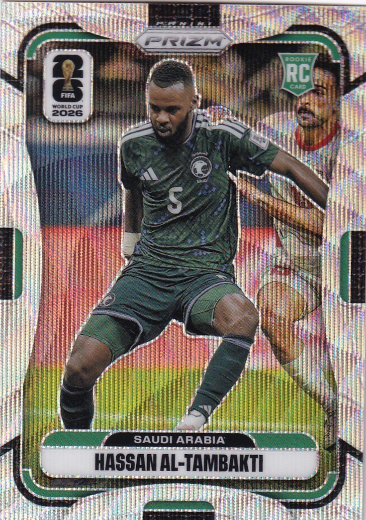 2026 Prizm Soccer Silver Wave Hassan Al-Tambakti RC #382 Saudi Arabia PWE