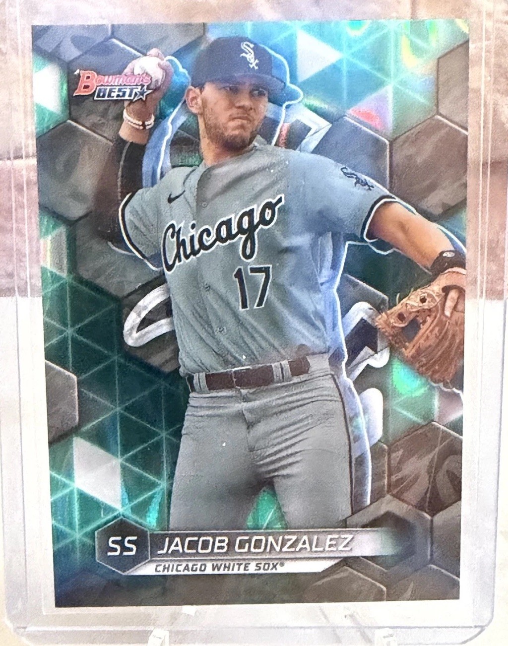 2023 Bowman’s Best Top Prospects Jacob Gonzalez #TP-1 Aqua Lava Refractor 72/199