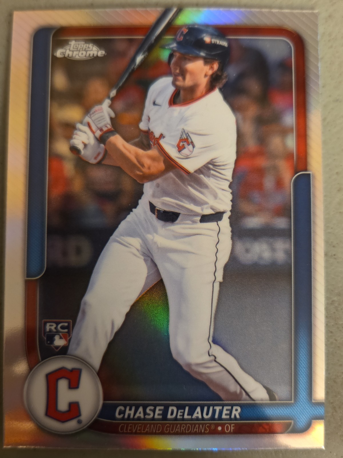 2026 Topps Series 2 Flagship Collection Chrome Chase DeLauter #12 Guardians RC
