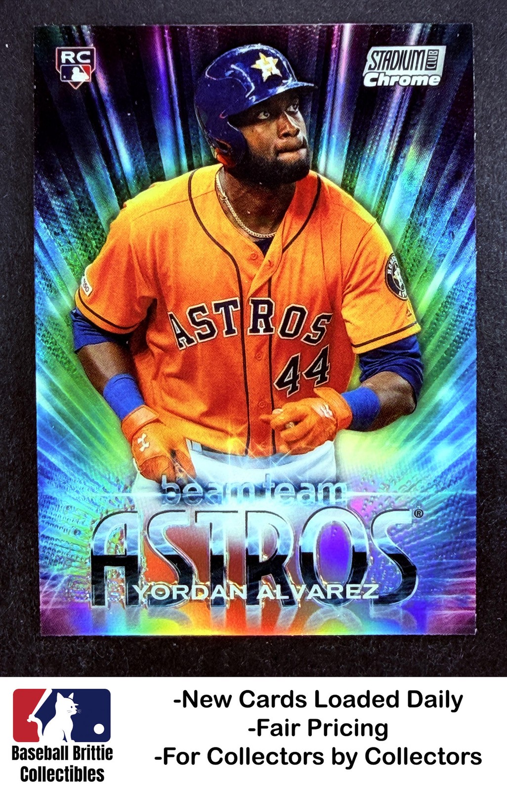 2020 Topps Stadium Club Chrome #BT-13 Yordan Alvarez Beam Team Houston Astros