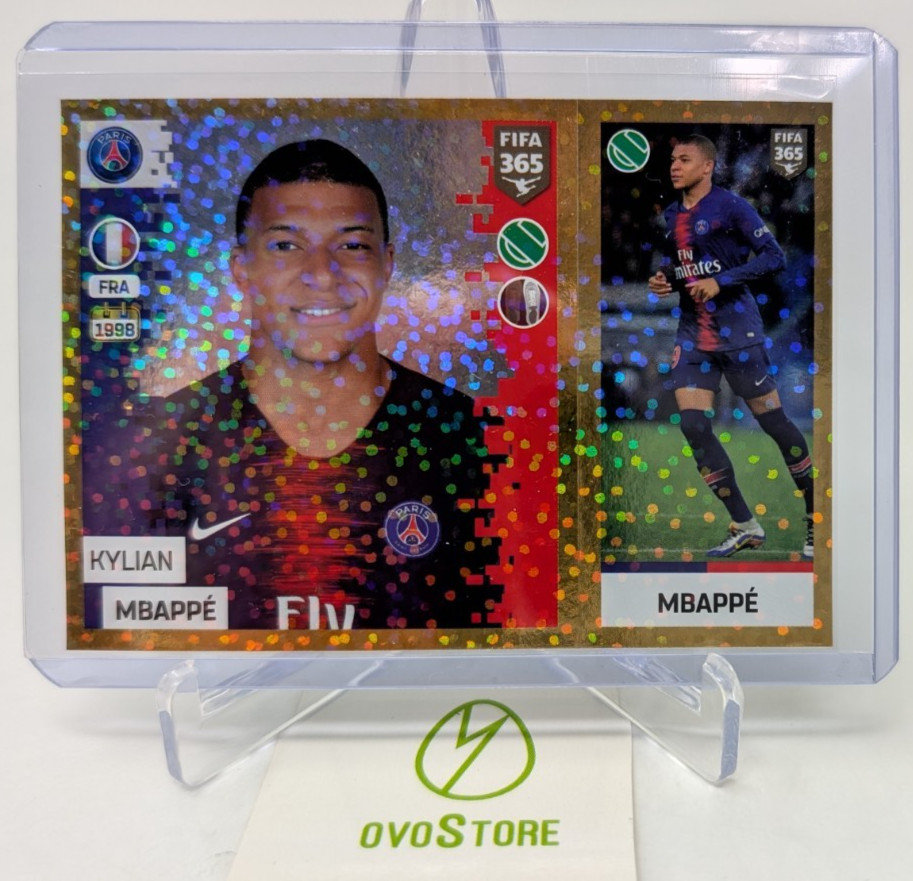 2018-19 Panini FIFA 365 Album Stickers Blue Back Kylian Mbappe France #135