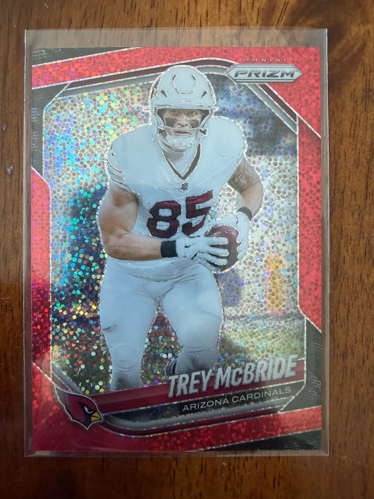 2025 Panini Prizm Football Trey McBride #274 Red Disco