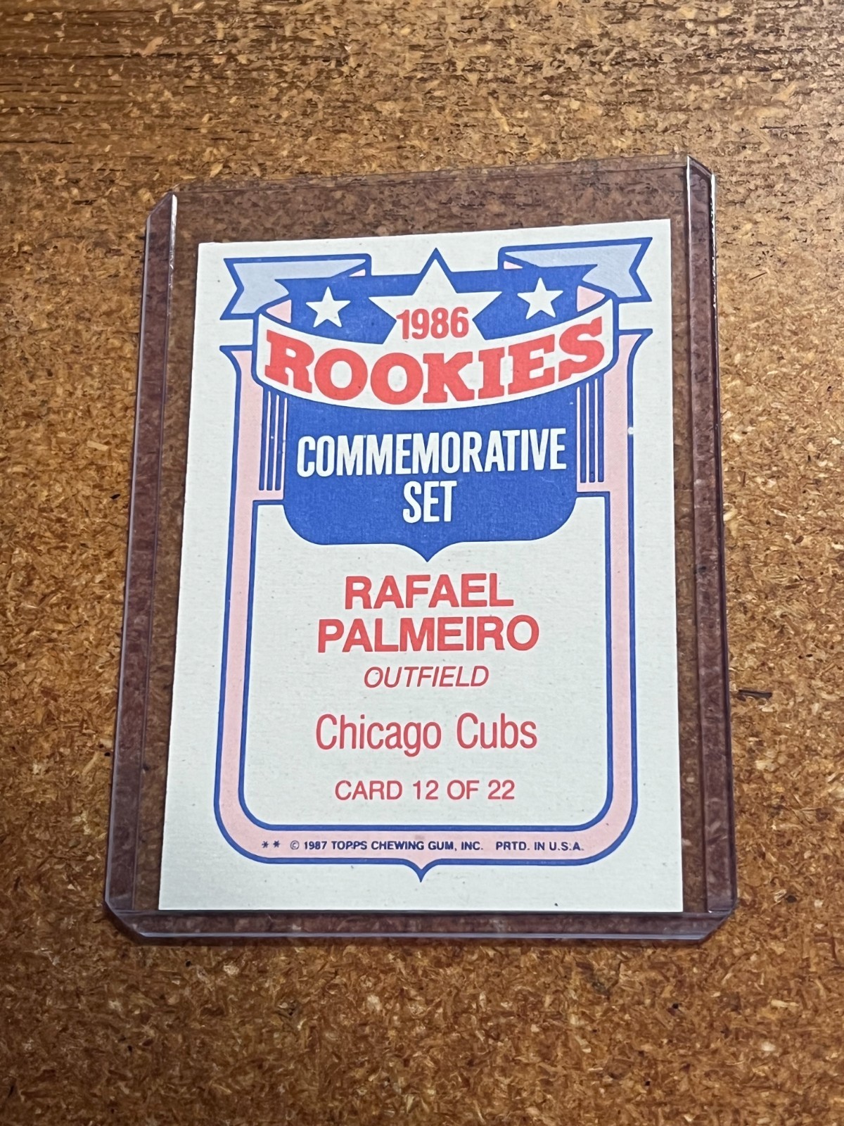 1986 Topps Baseball Glossy Rookies Commemorative Set # 12 Rafael Palmeiro