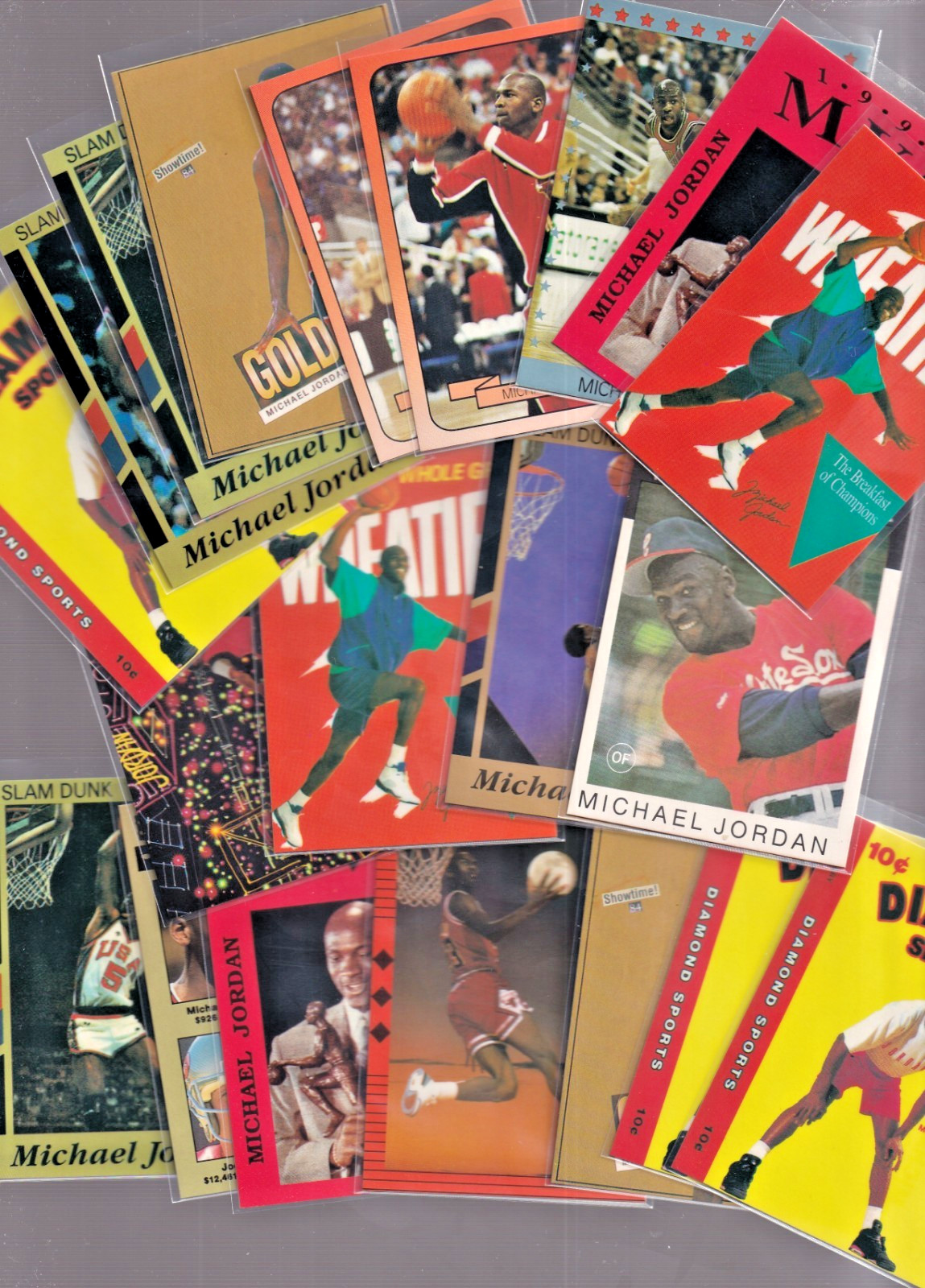 (33) – Michael Jordan 1990’s Broder / Wheaties Basketball Cards HOF Bulls