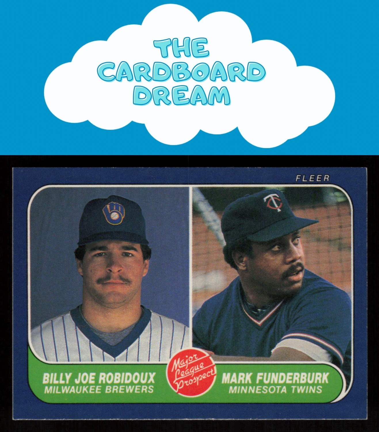 Billy Jo Robidoux / Mark Funderburk 1986 Fleer #652 RC Rookie Baseball Card