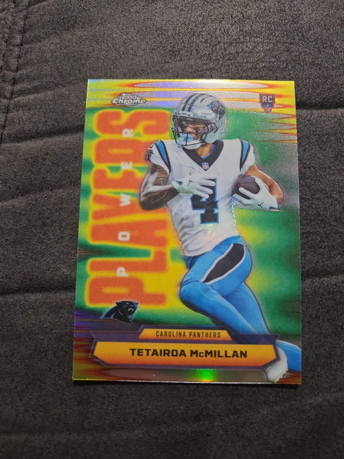 2025 Topps Chrome Football Tetairoa McMillan Power Players Refractor #PP-28