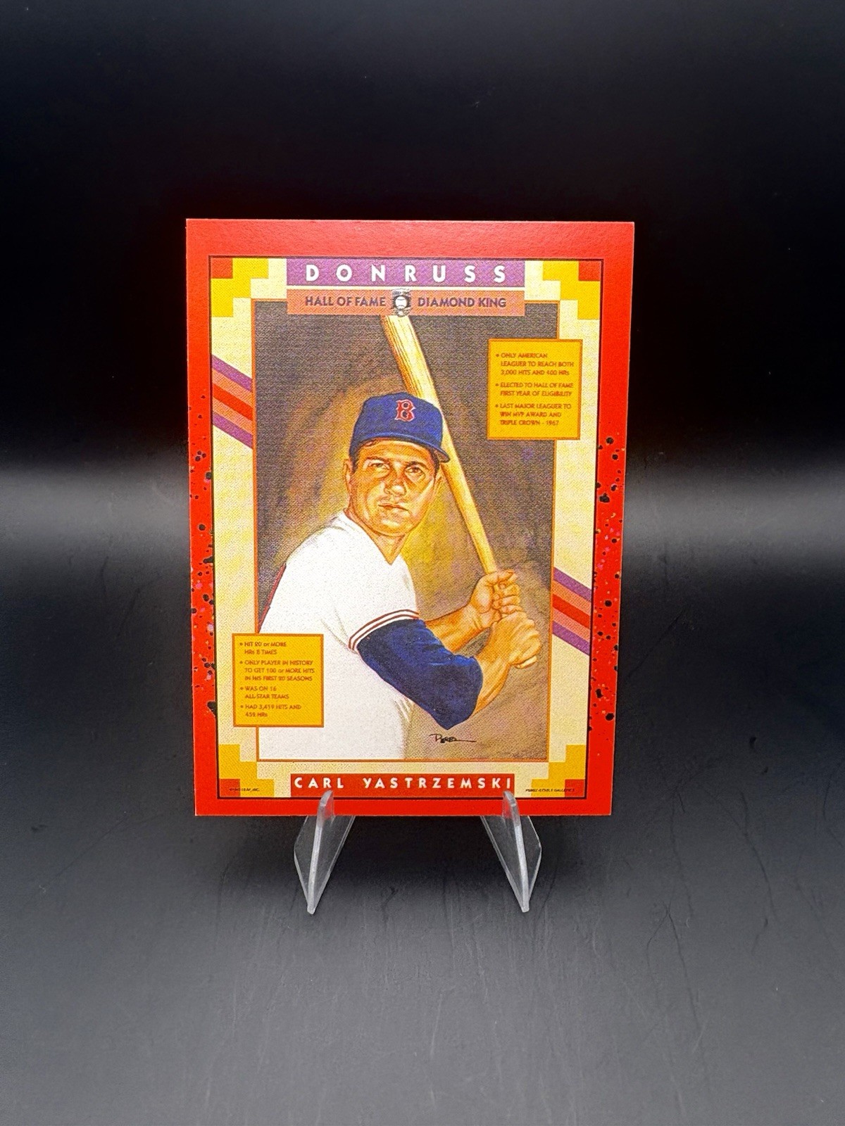 Donruss 1990 Carl Yastrzemski Hall of Fame Diamond King Puzzle #588 Red Sox