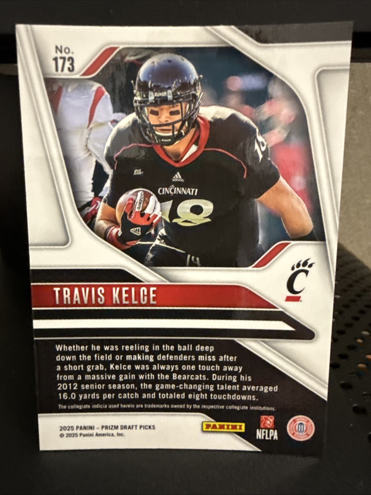 Travis Kelce #173 Prizm Draft Picks 2025 Cincinnati
