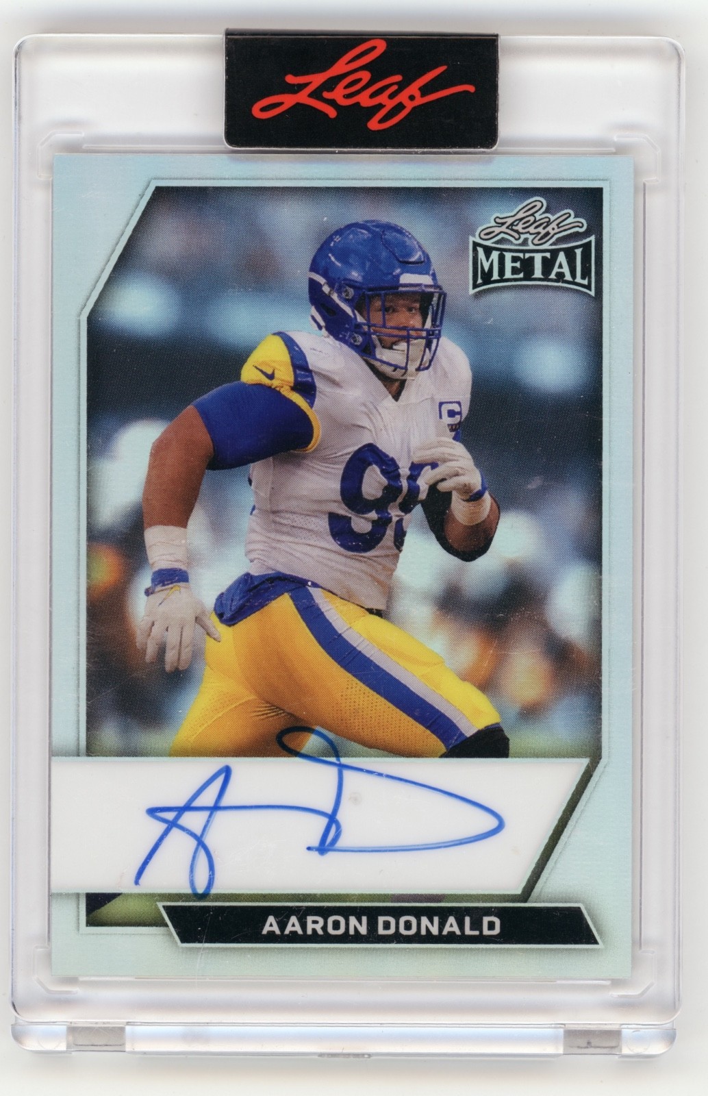 2026 Leaf Metal Aaron Donald Silver Auto /10 Rams 983