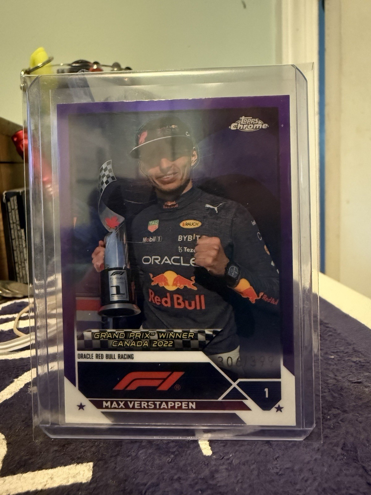 2023 Topps Chrome Formula 1 Purple Refractor /399 Max Verstappen #152 597