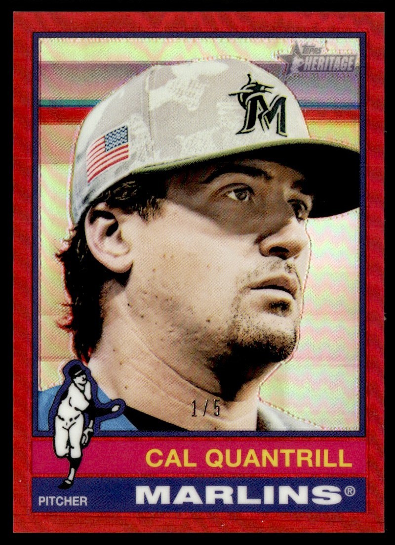 2024 Topps Heritage Red Refractor Cal Quantrill 1/5 #501