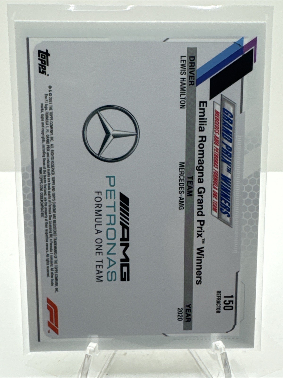 2021 Topps Chrome Formula 1 – Grand Prix Winners Lewis Hamilton #150 Refractor