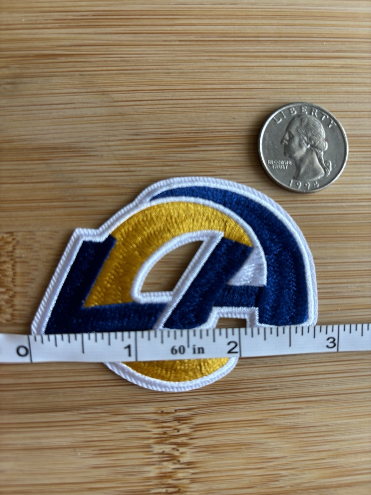 Los Angeles Rams Embroidered Iron On Patch Great On Jackets & Hats Free Shipping
